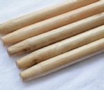 sharpen varnished broom stick